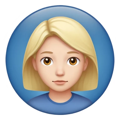 un personnage de face dans un rond en mode photo de profil sticker