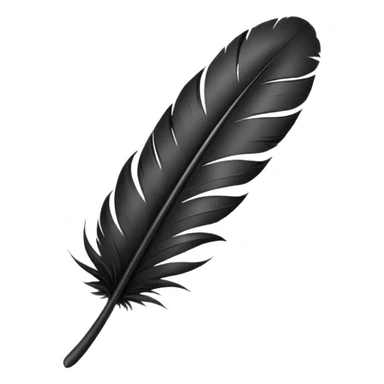 black feater sticker