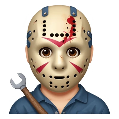 Jason Voorhees, looking cute, looks like he is in love sticker