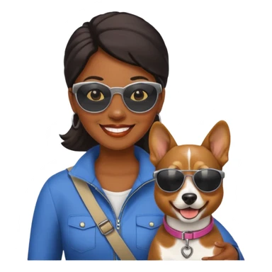 Dog Walker black woman sticker