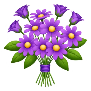 Purple bouquet sticker