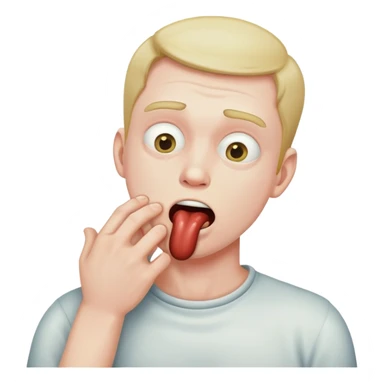 guy choking himself sticker