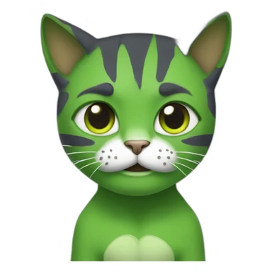 cat in a hulk costume sticker