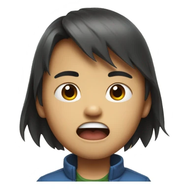 a taiwanese kid named brandon being mad sticker