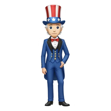 uncle sam standing side view whole body. facing left sticker