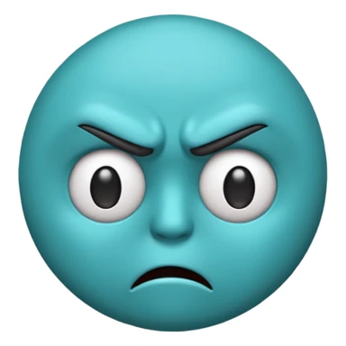 Blue emoji angry  sticker