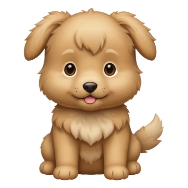 generate an ios genmoji of beige puppies sticker