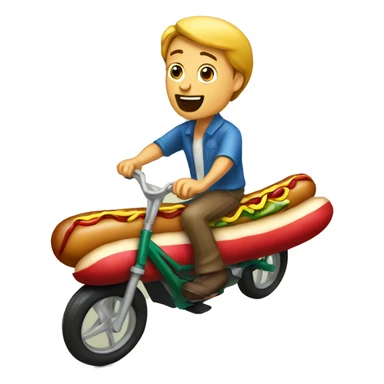 Me riding footlong hotdog sticker
