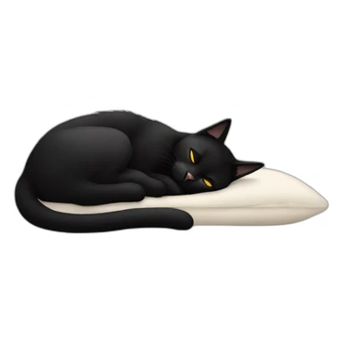 black cat sleeping on human sticker