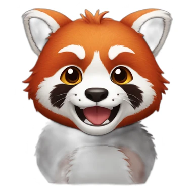 Blootshot red panda sticker