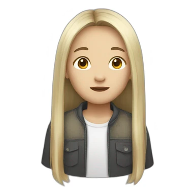 chinese teenager long hair sticker