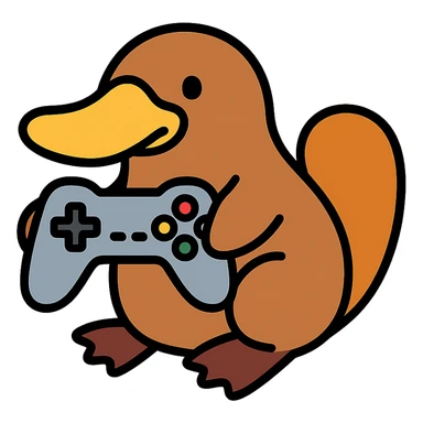 platypus with gamepad sticker