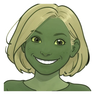 Girl smirking blonde  sticker