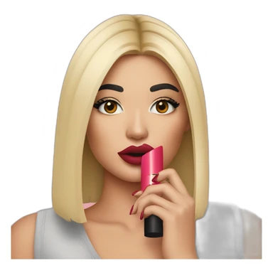Kylie Jenner holding her lipstick sticker