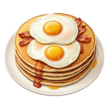 Pancakes with eggs and bacon on the side  sticker