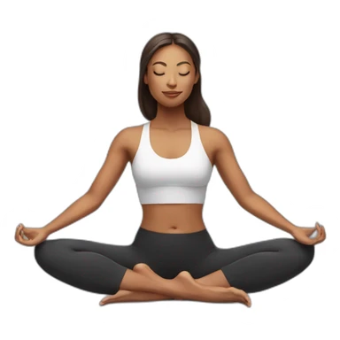 yoga woman sticker