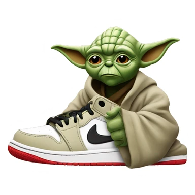 yoda with air jordan (sneakers) sticker