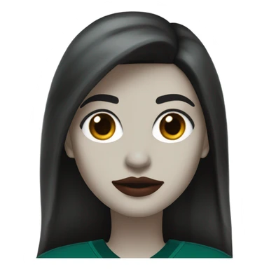 White female long dark hair red lips wearing Philadelphia Eagles jersey sticker