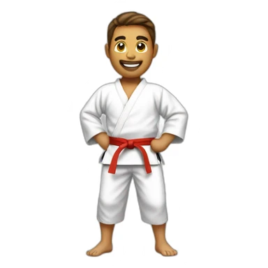 karate-winner-male with medal gold sticker