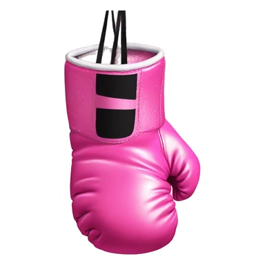 Pink ombre boxing gloves with glitter  sticker