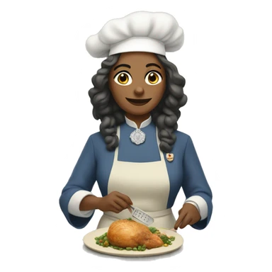 queen of england cooking a meal sticker