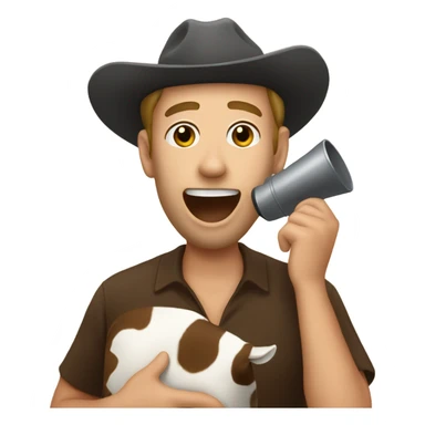 Me ringing a cow bell   sticker