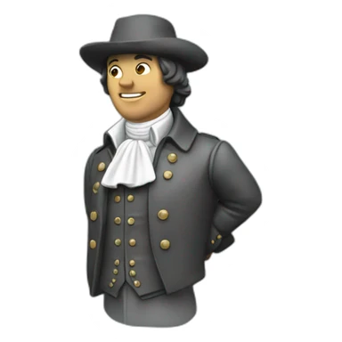 paul revere statue sticker