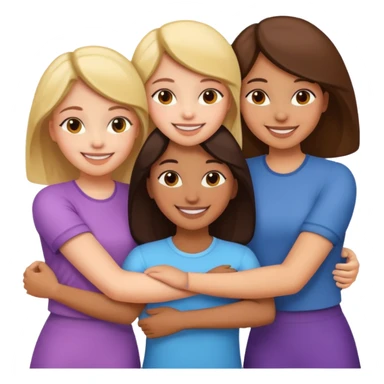 Girls with their arms around each other sticker