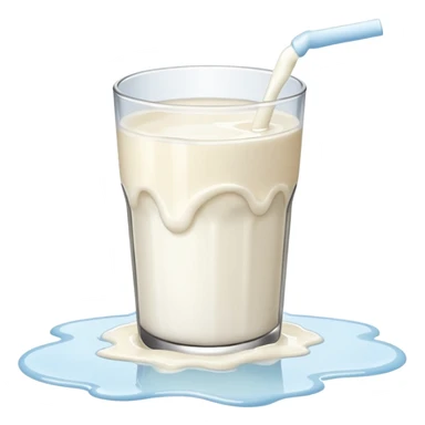  glass of milk spill on floor sticker