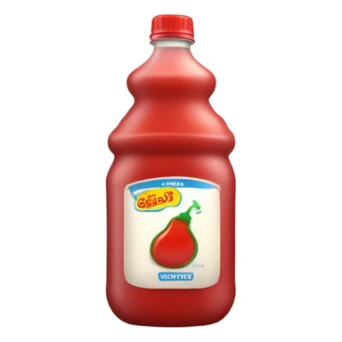 botella de plastico con salsas roja sticker