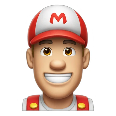 john cena wearing super mario cap sticker