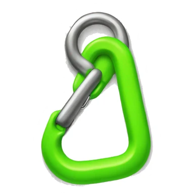 neon green climbing carabiner  sticker