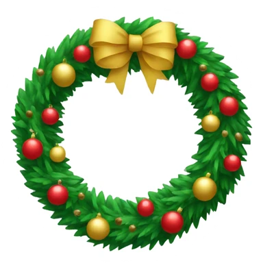 Christmas tree wreath sticker