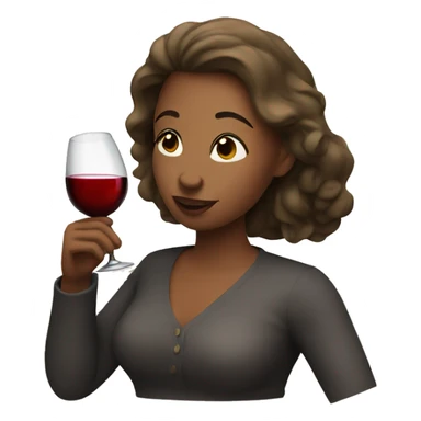 Woman drinking wine sticker