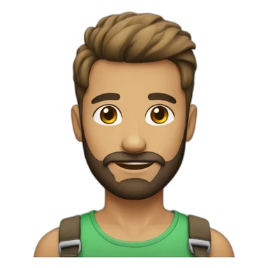 gay man with beard sticker