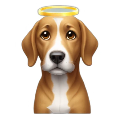 innocent-dog-with-halo sticker