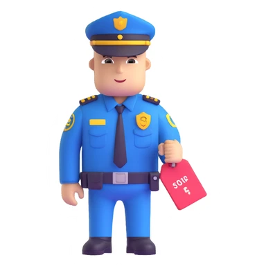 security officer with price tag sticker