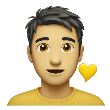 broken yellow heart  sticker