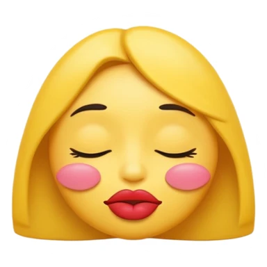 Make me an emoji sticking out his lips and closing his eyes sticker