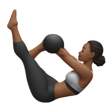 Fit women with white skin doing Eka pada bakasana  sticker