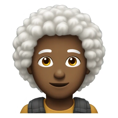 White boy with fluffy hair  sticker