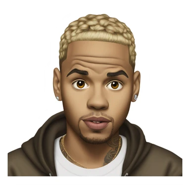 Hyper Realistic Chris Brown forever album  sticker
