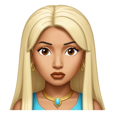 nicki minaj making a roman face sticker