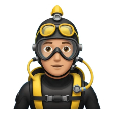 diver man swimming full body with full scuba gear
 sticker