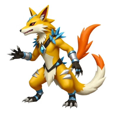Shiny Cool Zeraora-Lombax-Sergal-Zangoose-Protogen-grem2-Wickerbeast-Pokémon, full body sticker