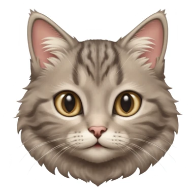 A high-resolution photo-realistic digital illustration of a grey tabby cat kitten, chest upward sticker
