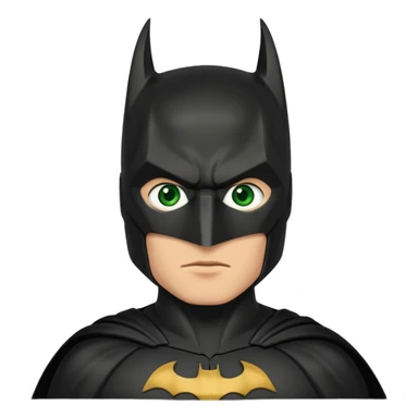 Batman con traje del caballero oscuro pero con ojos verdes  sticker