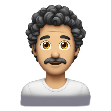 Chico moreno con rizos sticker