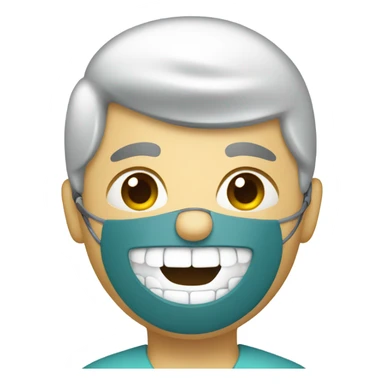 Dentist with a tool sticker