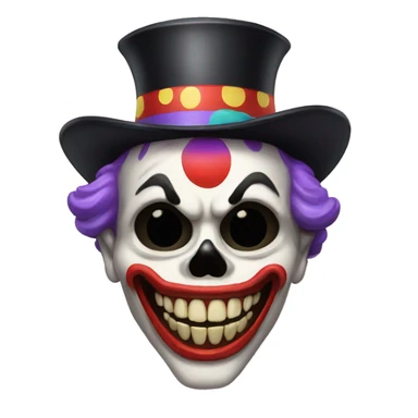 skull of a clown sticker